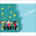 コロナワクチン接種率の違いで死亡率に大きな差／JAMAのイメージ