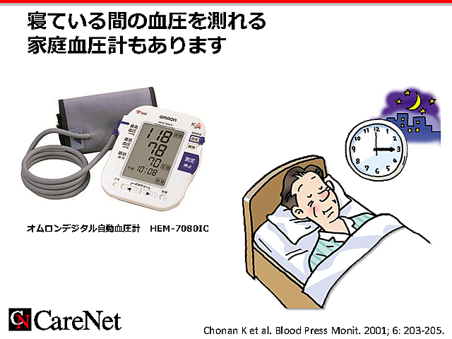 寝ている間の血圧測定機ありますのイメージ