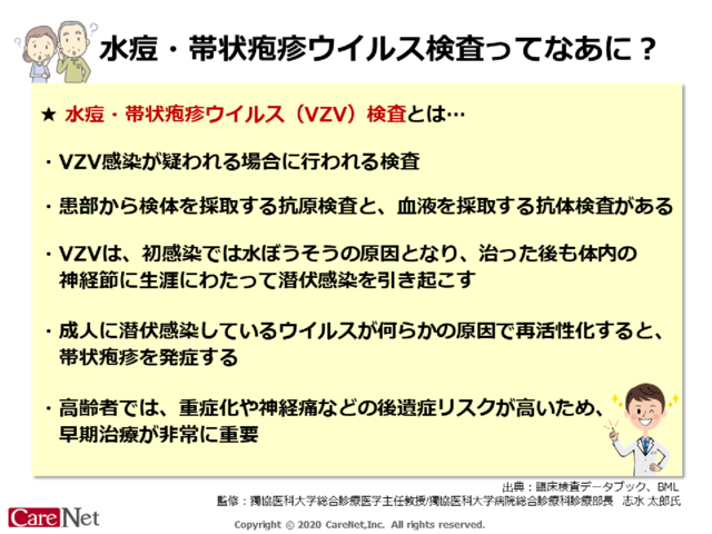 水痘・帯状疱疹ウイルス検査ってなあに？のイメージ