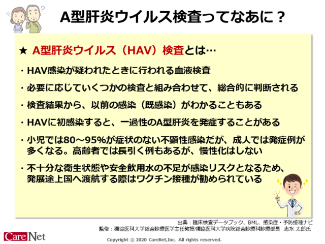 A型肝炎ウイルス検査ってなあに？のイメージ