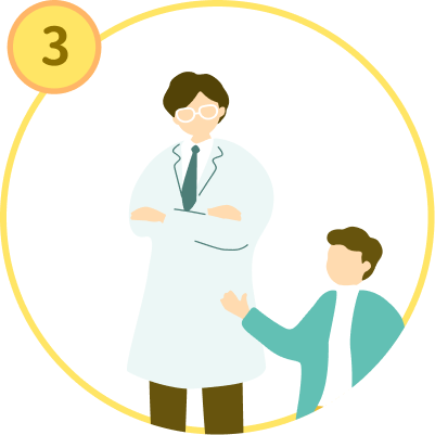 医師の紹介を示すイラスト