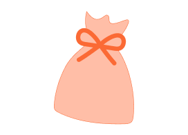 寄付を示す袋のイラスト
